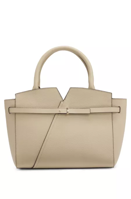 BOSS REVERS small leather tote bag with belt detail