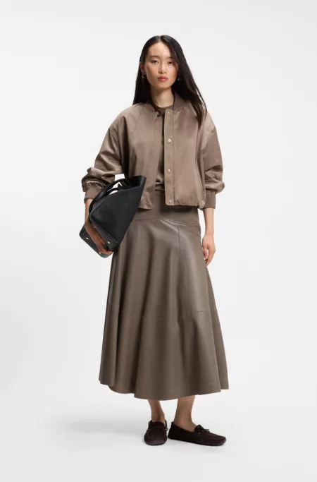 BOSS REVERS tote bag in leather with belt detail