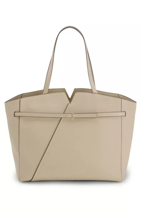 BOSS REVERS tote bag in leather with belt detail