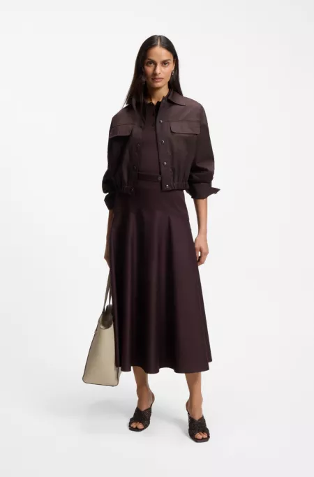 BOSS REVERS tote bag in leather with belt detail