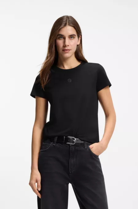 Mercerised-cotton T-shirt in a regular fit