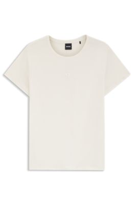 Mercerised-cotton T-shirt in a regular fit, White