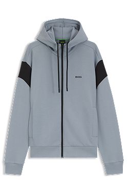 Sudadera regular fit en piqué con cremallera