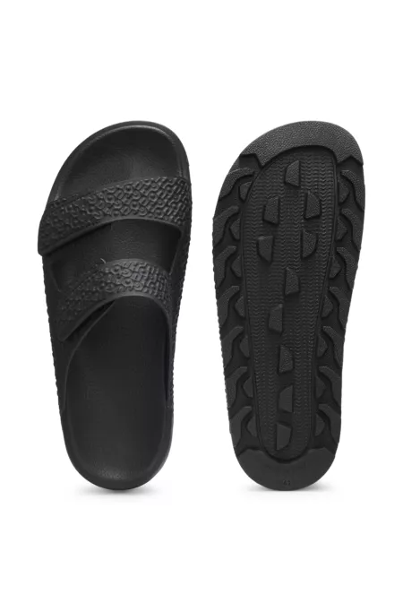 Monogram sandals with riptape straps