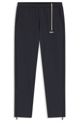Active track pants in thermoregulating stretch gabardine, Dark Blue