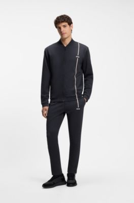 Active track pants in thermoregulating stretch gabardine, Dark Blue