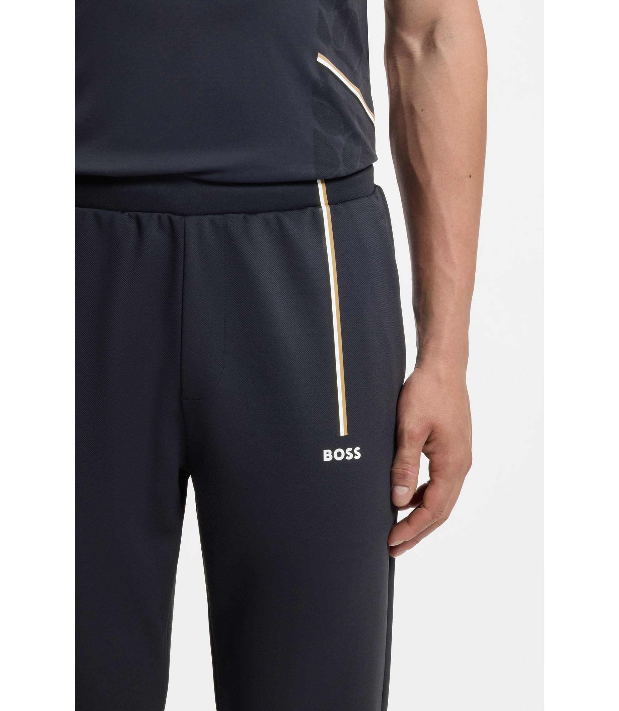 BOSS - Active track pants in thermoregulating stretch gabardine