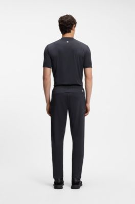 Active track pants in thermoregulating stretch gabardine, Dark Blue