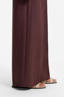 Sandales en cuir su&eacute;d&eacute; avec monogramme Double B brod&eacute;, Rose