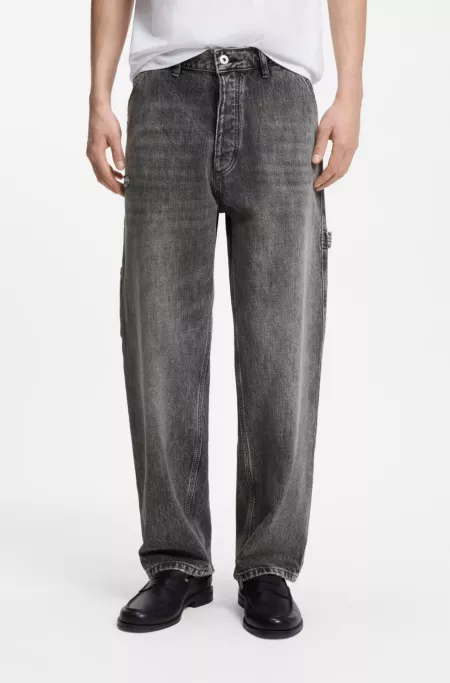 Baggy-fit jeans with carpenter details