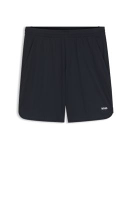 Active Shorts en tejido el&aacute;stico con bolsillos amplios de malla, Azul oscuro