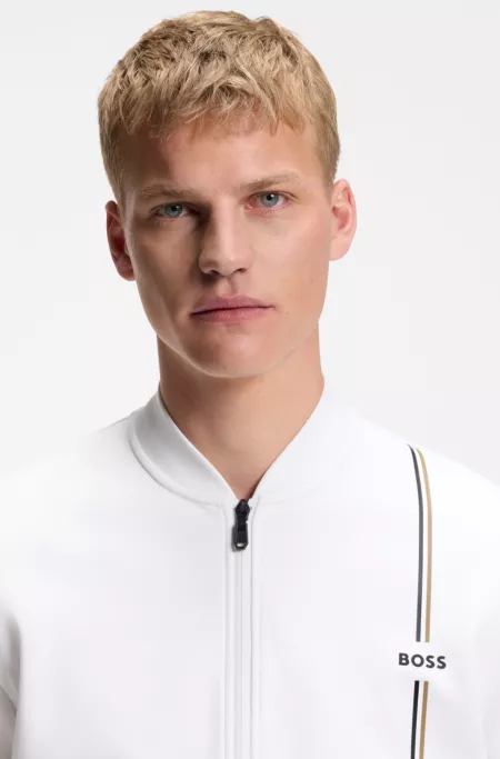 Active zip-up sweatshirt with moisture management