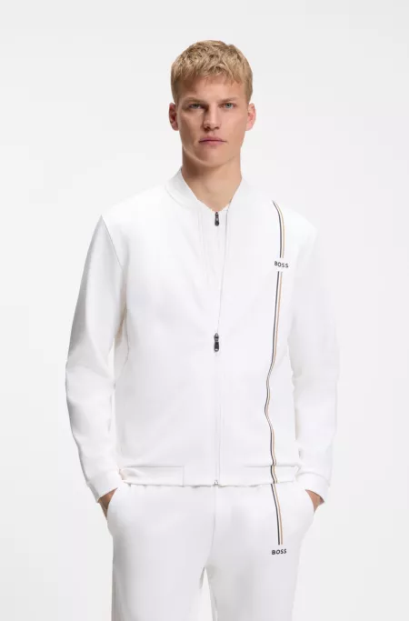 Active zip-up sweatshirt with moisture management
