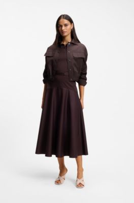 Suede sandals with crossover straps, Pink