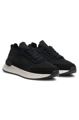 Deportivas tipo calcet&iacute;n con monograma Double&nbsp;B, Negro