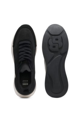 Deportivas tipo calcet&iacute;n con monograma Double&nbsp;B, Negro