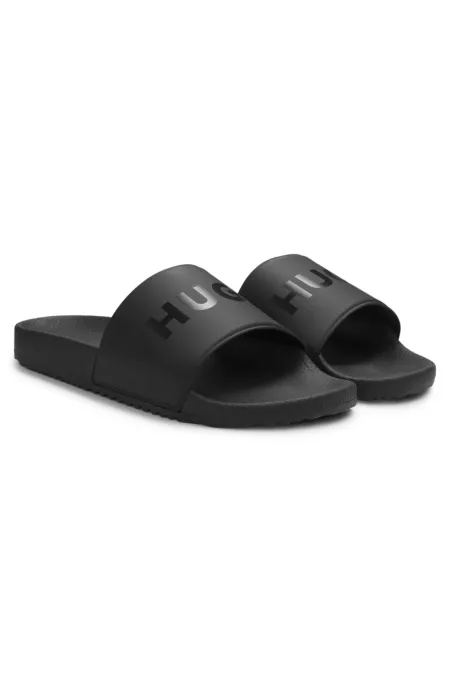 Italian-made slides with tonal logo