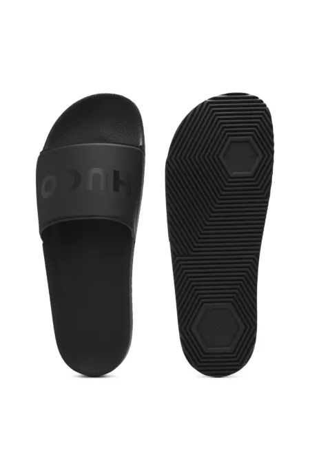 Italian-made slides with tonal logo