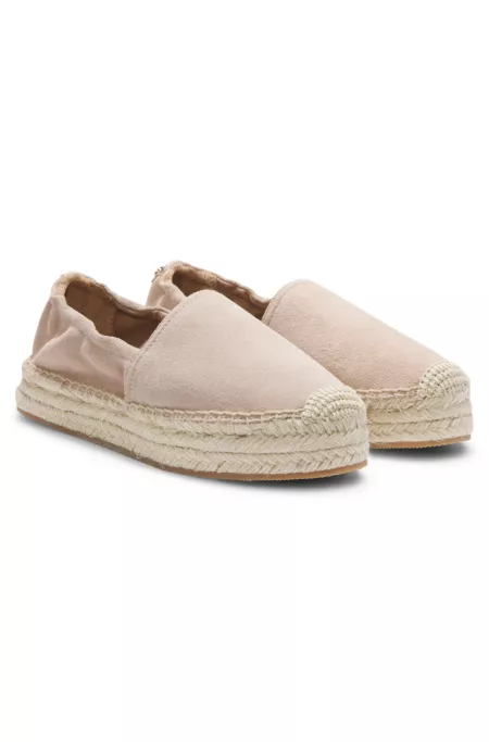 Suede espadrilles with jute midsole