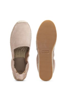 Suede espadrilles with jute midsole, Pink