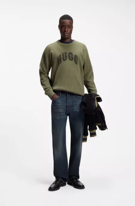 Baggy-fit jeans in soft broken twill