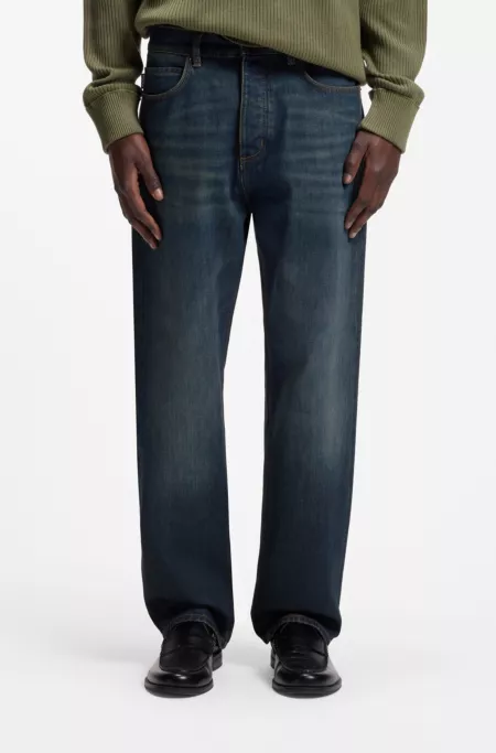 Baggy-fit jeans in soft broken twill