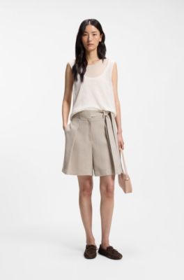 Suede moccasins with whipstitching, Dark Brown