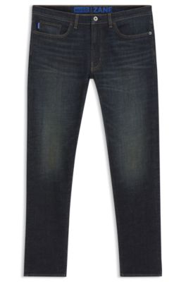 HUGO - Extra-slim-fit jeans in dark-blue stretch cotton - Dark Blue