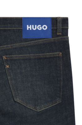 Jean Extra Slim en coton stretch bleu fonc&eacute; , Bleu fonc&eacute;