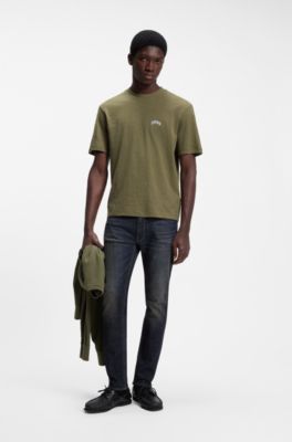 Jean Extra Slim en coton stretch bleu fonc&eacute; , Bleu fonc&eacute;