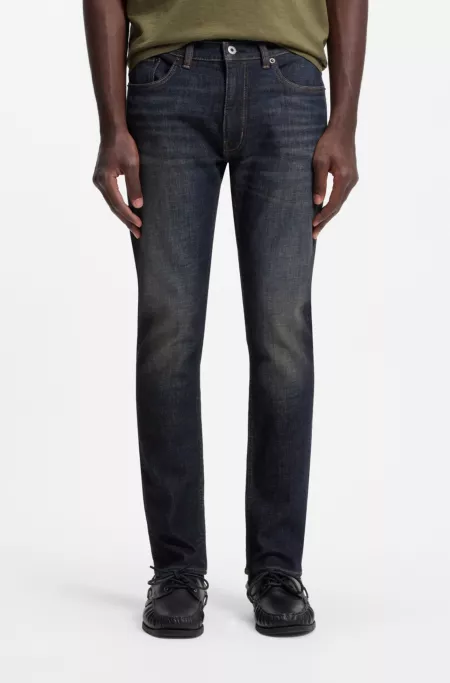 Extra-slim-fit jeans in dark-blue stretch cotton