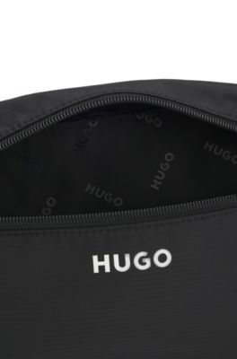 Sac ceinture avec logo contrastant, Noir