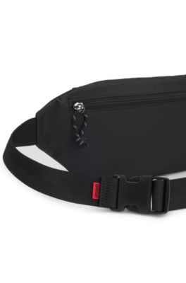 Sac ceinture avec logo contrastant, Noir