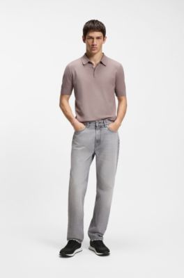 Running-inspired trainers with monogram-jacquard uppers, Black