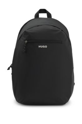 Mochila con logo en contraste, Negro