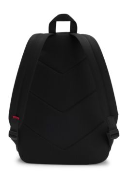 Backpack with contrast logo, Black