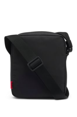 Crossbody bag with contrast logo, Black
