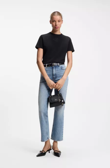 Slim-fit high-rise jeans in stretch cotton