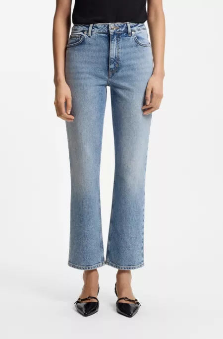 Slim-fit high-rise jeans in stretch cotton