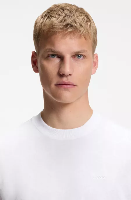 Regular-fit T-shirt in cotton with sporty motif