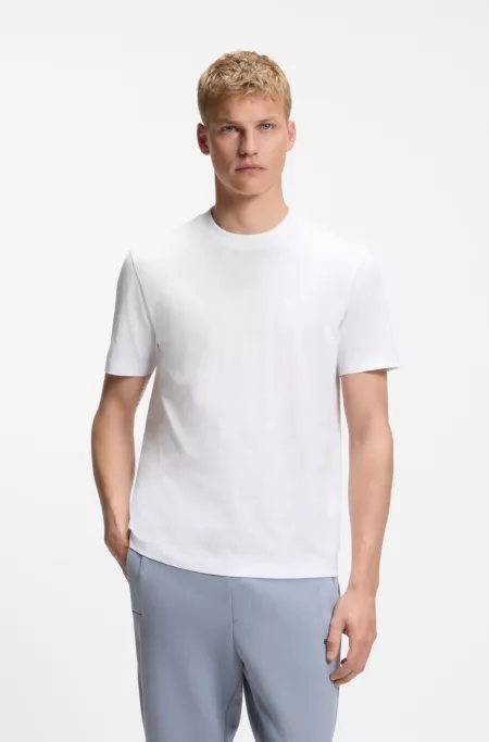 Regular-fit T-shirt in cotton with sporty motif