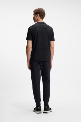 Camiseta regular fit de algod&oacute;n con motivo deportivo, Azul oscuro