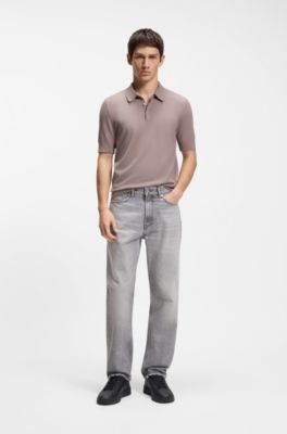 Contrast-logo trainers in faux leather, Black