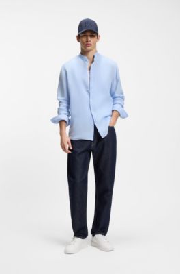 Deportivas de piel sint&eacute;tica con logo en contraste, Blanco