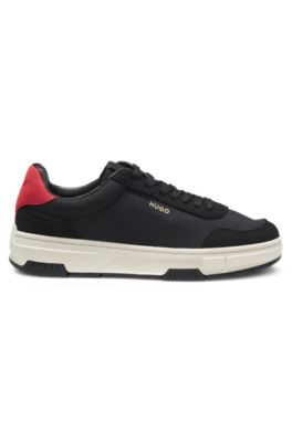 Deportivas con bloques de color y detalles de logo, Negro