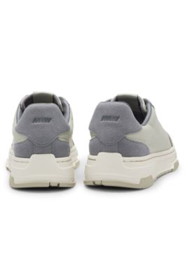 Color-block trainers with logo detail, Light Green