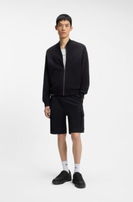 Lace-up trainers with monogram detailing, Black