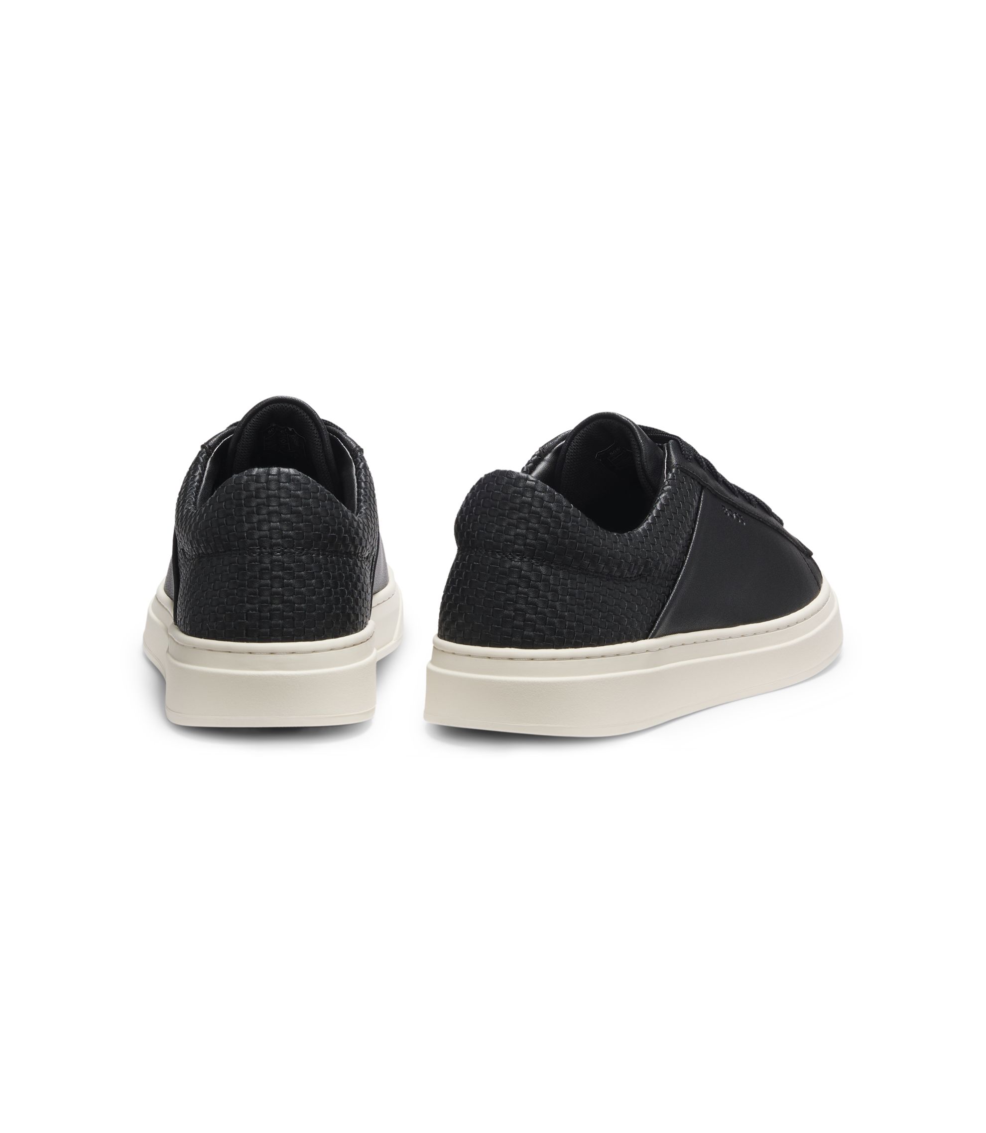 BOSS - Low-top trainers with woven and grained effects - Black