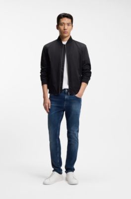 Deportivas de ca&ntilde;a baja con efecto granulado y tejido, Blanco