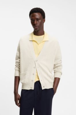 BOSS BY BECKHAM cardigan in a cotton blend, White
